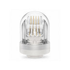 Front view of the Roller Gold micro-needle head with a transparent protective cap