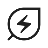 Minimal black sustainability icon with a lightning bolt and leaf on a transparent background
